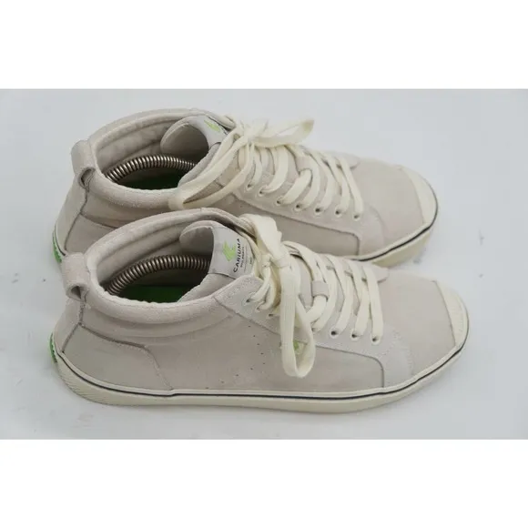 Cariuma OCA High Sneakers Mens 9.5 Women 11 ivory Suede Casual Shoes