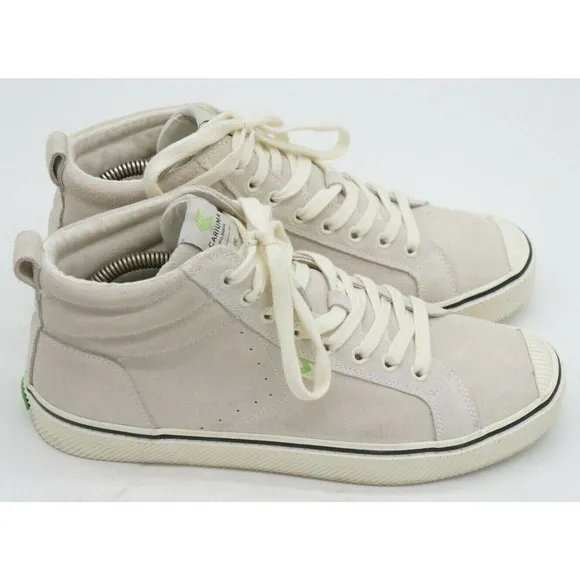 Cariuma OCA High Sneakers Mens 9.5 Women 11 ivory Suede Casual Shoes
