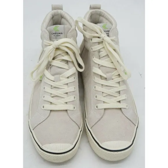 Cariuma OCA High Sneakers Mens 9.5 Women 11 ivory Suede Casual Shoes