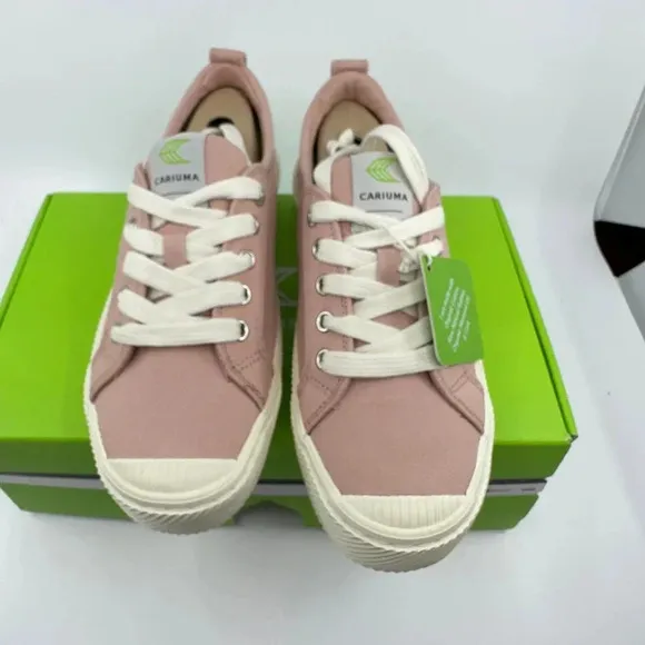 Cariuma Unisex Oca Low Sneaker Casual Shoes Lace-Up Mystic Rose Gold Pink 7/8.5