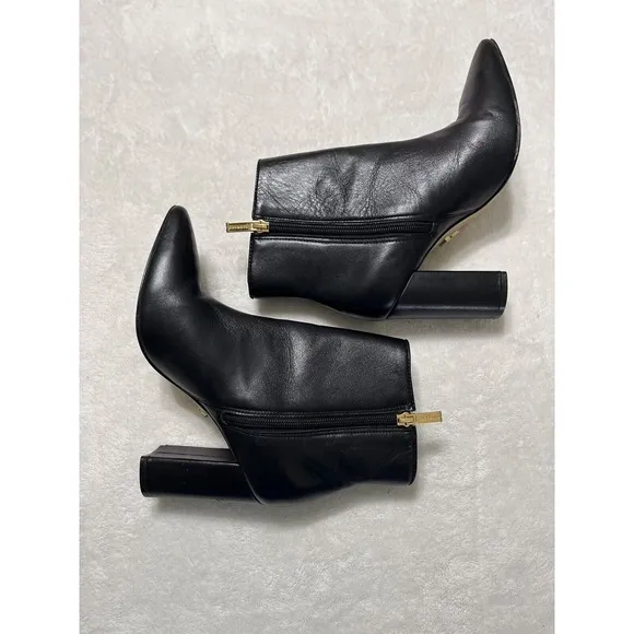 Carrano Leather Ankle Zip Boots Bootie Shoes - Black Size 6.5 - Made In Brazil