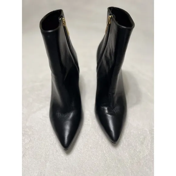 Carrano Leather Ankle Zip Boots Bootie Shoes - Black Size 6.5 - Made In Brazil