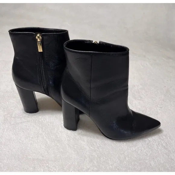 Carrano Leather Ankle Zip Boots Bootie Shoes - Black Size 6.5 - Made In Brazil