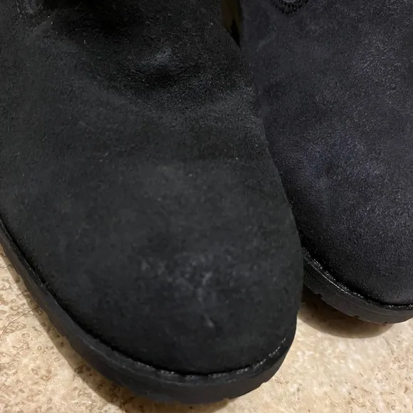 CAT Caterpillar Women’s Black Suede Leather Buckle Winter Boots Sz-11