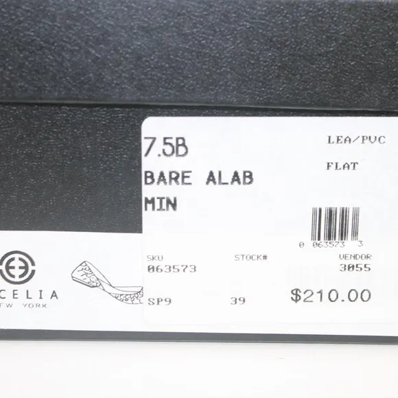 Cecelia New York Min White Ballet Flats Clear Chic Pointy Studded Shoes 7.5