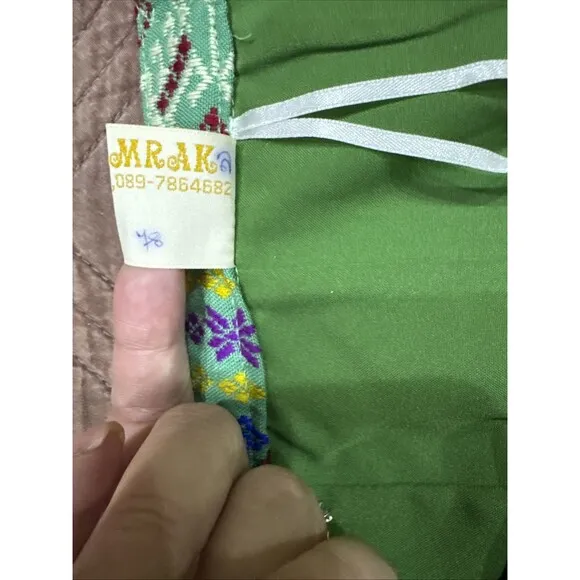 Chalermrak Skirt Vintage Womens Size Medium Green Maxi Custom Made Lined