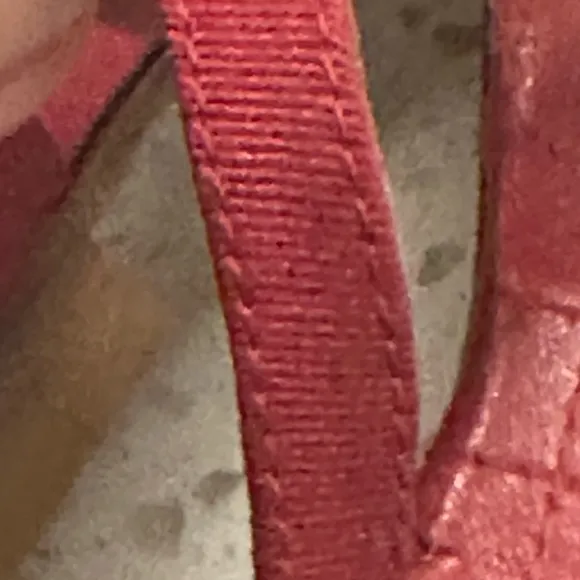 CHANEL Red Sandals with Metallic Embellishment