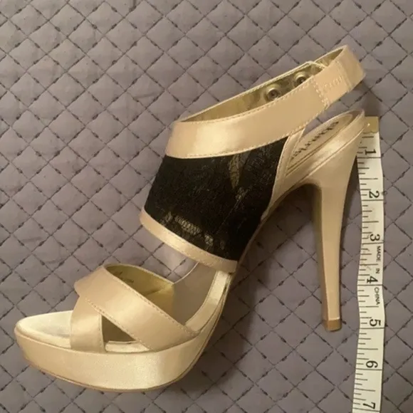 𝅺Charles by Charles David satin and lace sexy stiletto high heel shoes