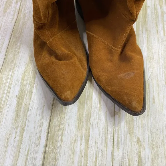 Chinese Laundry Brown Suede Slouchy Winner Boots