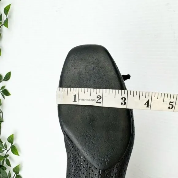 Chloe Black Perforated Ballet Flats bows derail 8