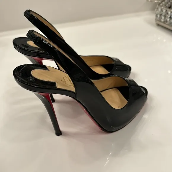 Christian Louboutin Paris peep toes heel 120