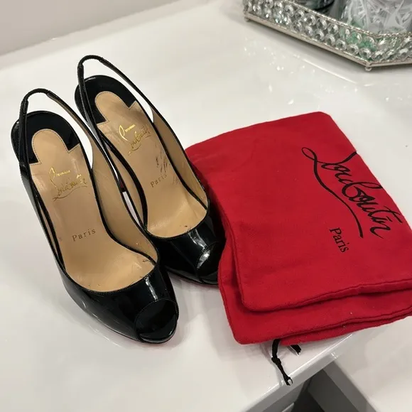 Christian Louboutin Paris peep toes heel 120