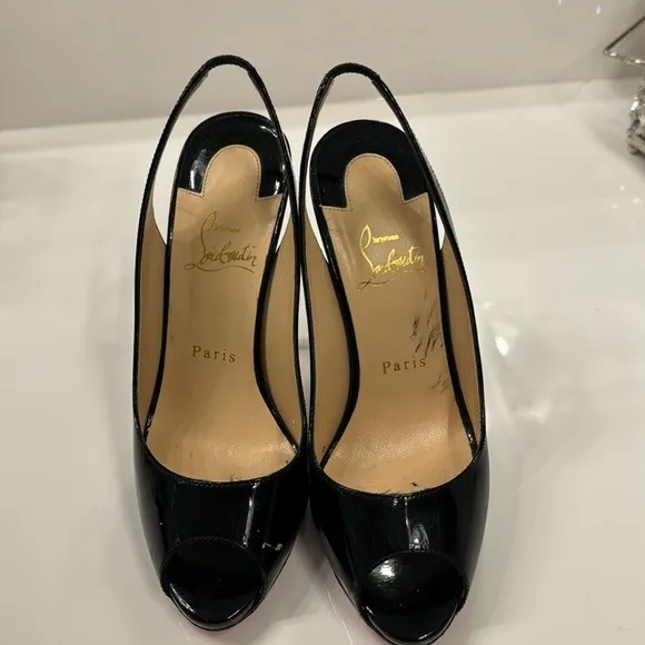 Christian Louboutin Paris peep toes heel 120