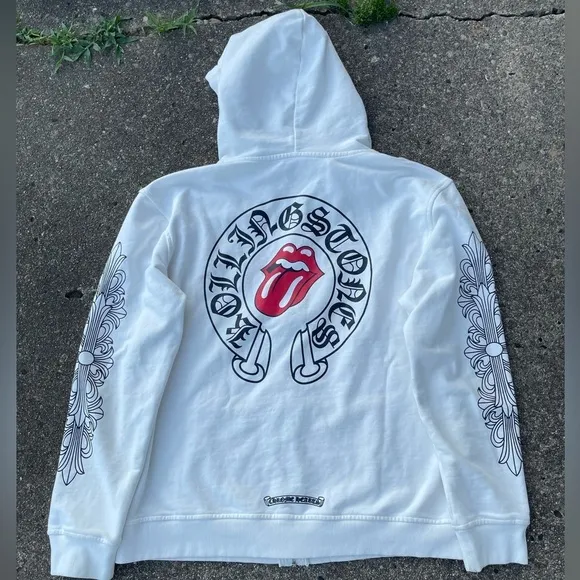 Chrome Hearts x Rolling Stones Full Zip Designer Hoodie