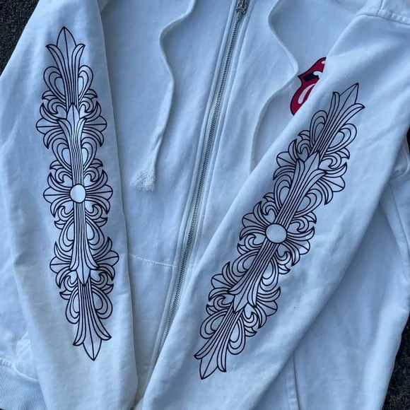 Chrome Hearts x Rolling Stones Full Zip Designer Hoodie
