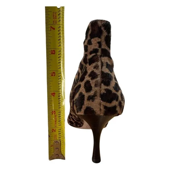 Circa Joan &amp; David Pointed Toe Leopard Print Bootie Women's Size 10M