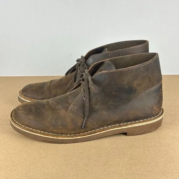 Clarks Buchacre II Leather Chukka Boots Mens 9 Brown Lace Up Casual