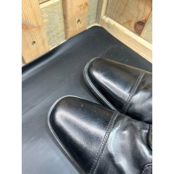 Clarks Collection Black Leather Mens Dress Shoes Size 14