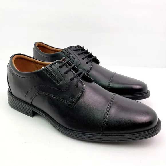 Clarks Collection Whiddon Cap Mens Size 7 Black Formal Dress Oxford Shoes
