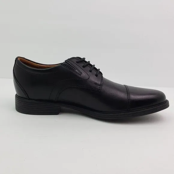 Clarks Collection Whiddon Cap Mens Size 7 Black Formal Dress Oxford Shoes