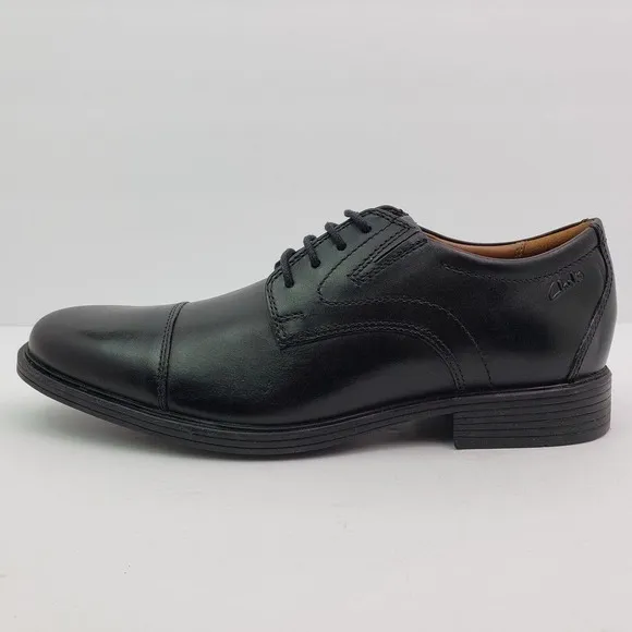 Clarks Collection Whiddon Cap Mens Size 7 Black Formal Dress Oxford Shoes