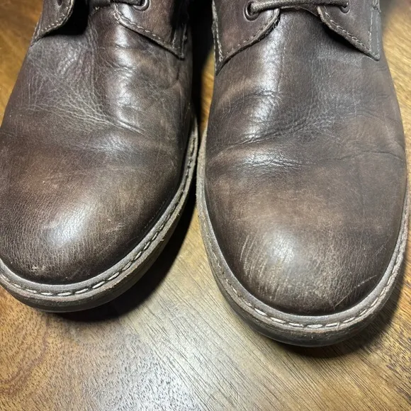 Clarks Leather Ankle Boots Lace Up Casual Dress Boots Brown Size 11M