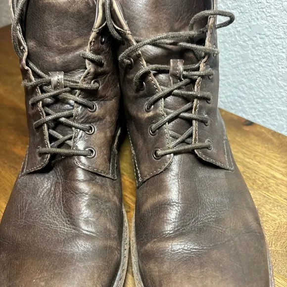 Clarks Leather Ankle Boots Lace Up Casual Dress Boots Brown Size 11M