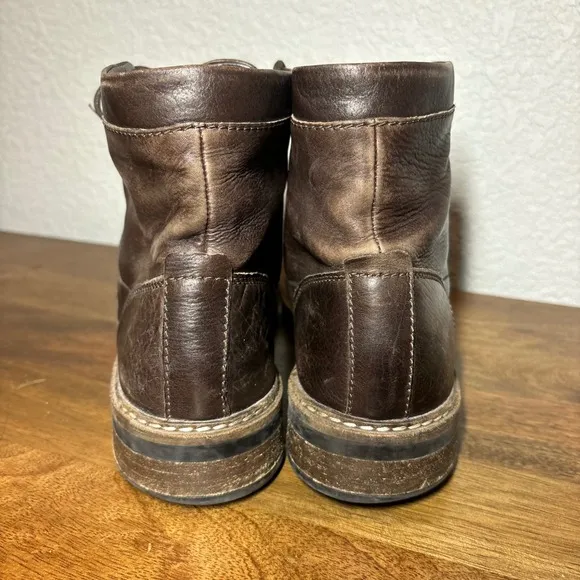 Clarks Leather Ankle Boots Lace Up Casual Dress Boots Brown Size 11M