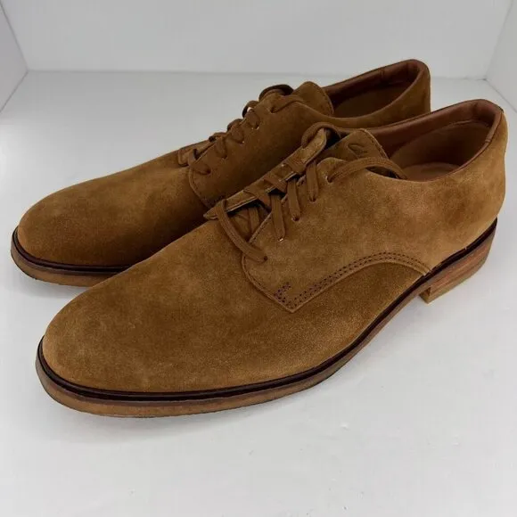 Clarks Mens 61261262 Brown Hommes Faux Leather Derby Size 13 Dress Shoes