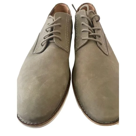 Clarks Men's Olive Nubuck Franson Plain Oxford Shoes Size 10.5