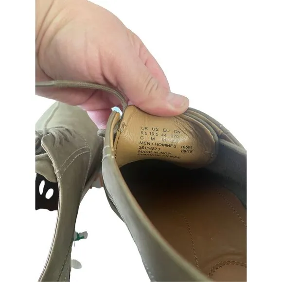 Clarks Men's Olive Nubuck Franson Plain Oxford Shoes Size 10.5
