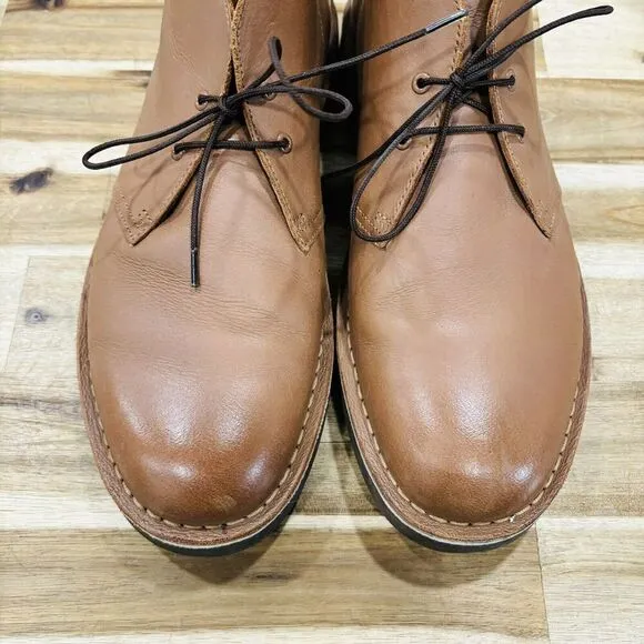 Clarks Men's Bushacre 2 Casual Chukka Boots Tan Leather Brown Size 10M