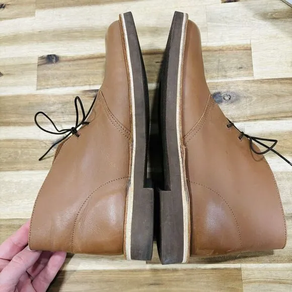 Clarks Men's Bushacre 2 Casual Chukka Boots Tan Leather Brown Size 10M