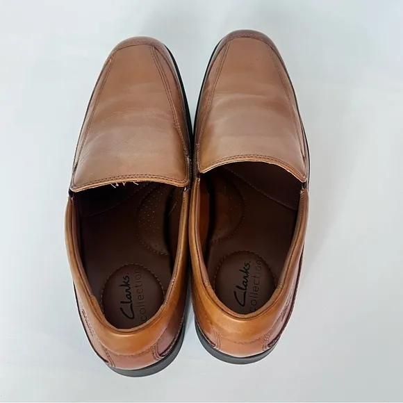 CLARKS Tilden  Men's Dress Shoes / Loafers  Dark Tan Sz 9W 🗝️