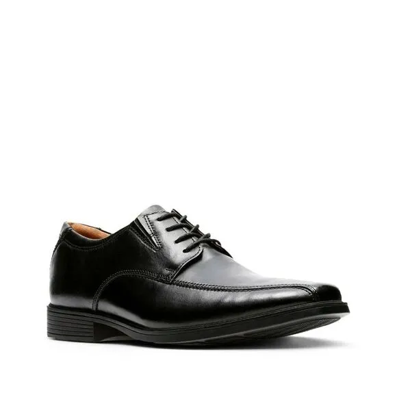Clarks Tilden Walk‎ Black Leather Men's Size 12 M New