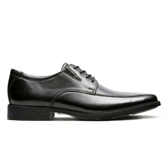 Clarks Tilden Walk‎ Black Leather Men's Size 12 M New