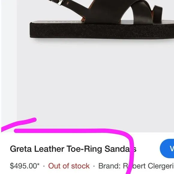 CLERGERIE Women’s Black Casual Greta Leather Platform Slingback Sandals | NEW!!