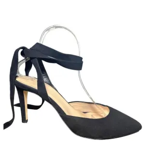 Club Monaco Revolve Womens Heeled Shoes Dressy Wedding Event Ankle Wrap Suede 38