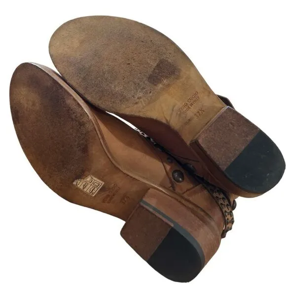 CO-OP Barney New York Buckle Studded Western Ankle Leather Boots