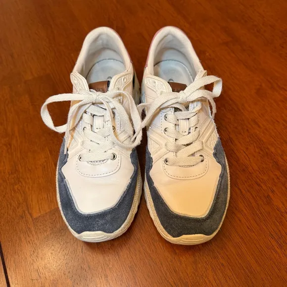 Coach C143 Signature Runner Shoes Chalk/Dusty Rose Size 7 Dad Sneakers G3863