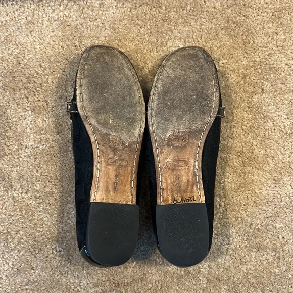 COACH ERLYN SIGNATURE LOAFERS BLACK 9