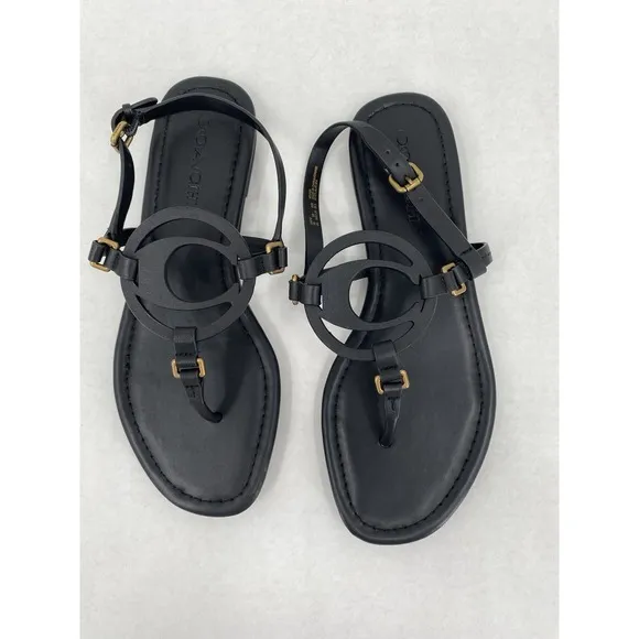 Coach Jeri Logo Sandal, Size 8, Black