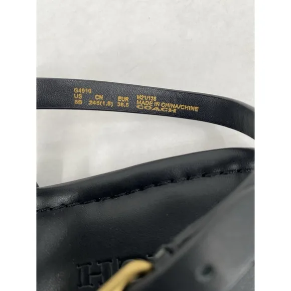 Coach Jeri Logo Sandal, Size 8, Black