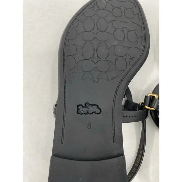 Coach Jeri Logo Sandal, Size 8, Black