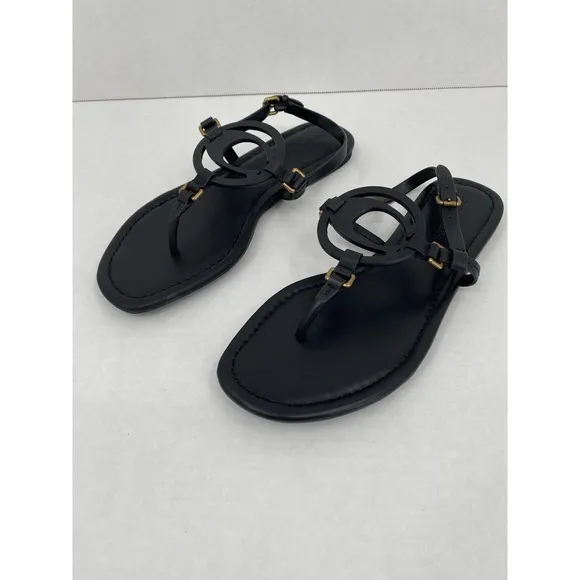 Coach Jeri Logo Sandal, Size 8, Black