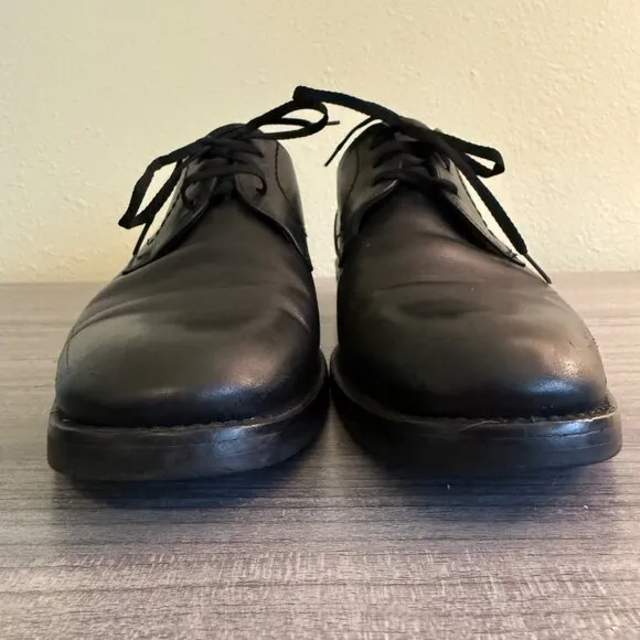 COACH Men's Black Leather Lace-Up Oxford Shoes Size 9.5 Made in Italy