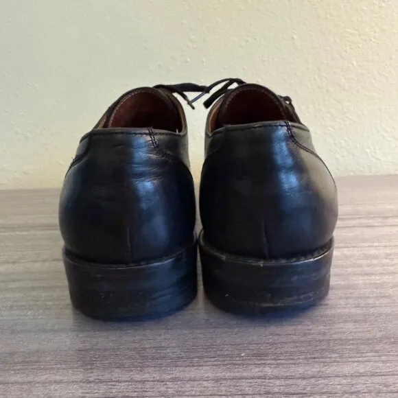 COACH Men's Black Leather Lace-Up Oxford Shoes Size 9.5 Made in Italy
