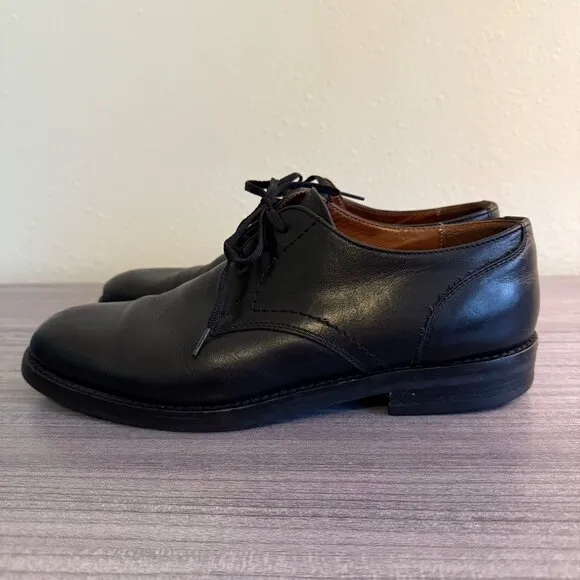 COACH Men's Black Leather Lace-Up Oxford Shoes Size 9.5 Made in Italy