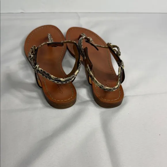 Coach Tan and Black Sandals with Chic Design