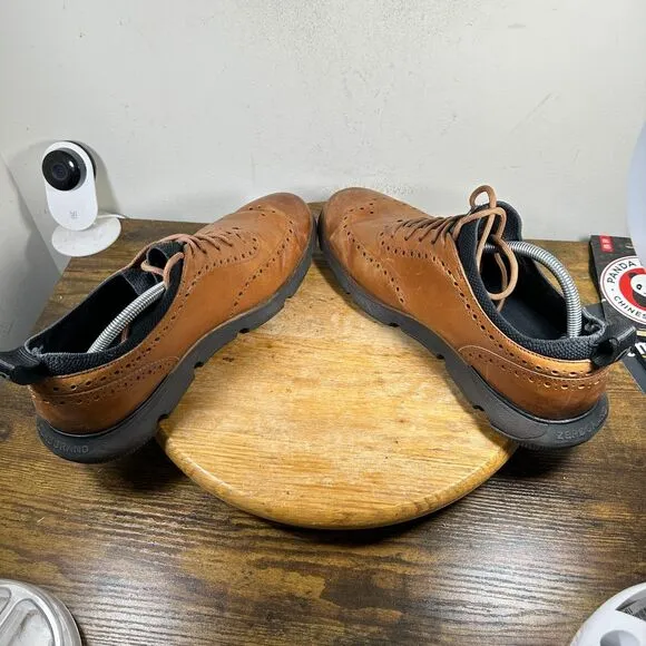 Cole Haan 4.ZeroGrand Wingtip Oxford Tan Brown Shoes Men's Size 11.5 C31884